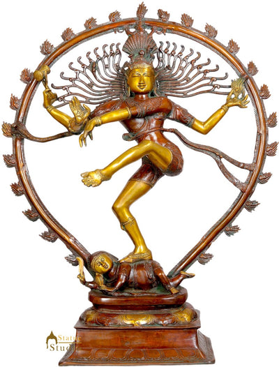 Large Size Indian Metal Handcrafted 3 Feet Dancing Shiva Nataraja Statue