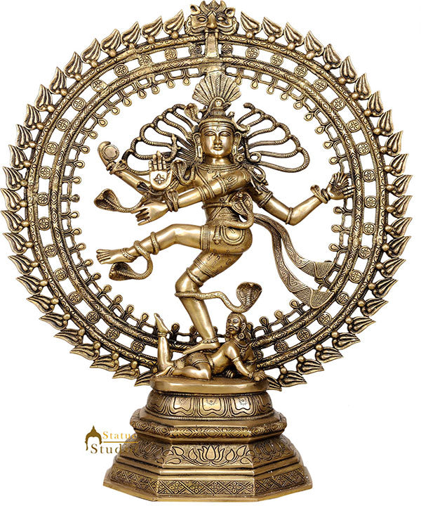 Vintage Indian Made Hindu God Divine Dancing Lord Nataraja Home Décor 2.5 Feet