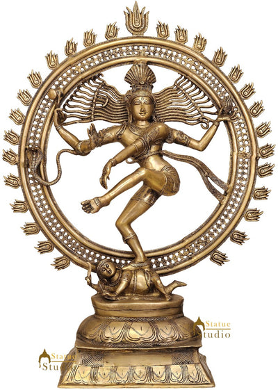 Vintage Indian Made Hindu God Divine Dancing Lord Nataraja Home Décor 3.5 Feet