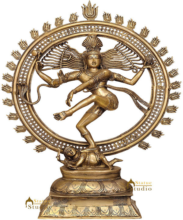 Vintage Indian Made Hindu God Divine Dancing Lord Nataraja Home Décor 3.5 Feet