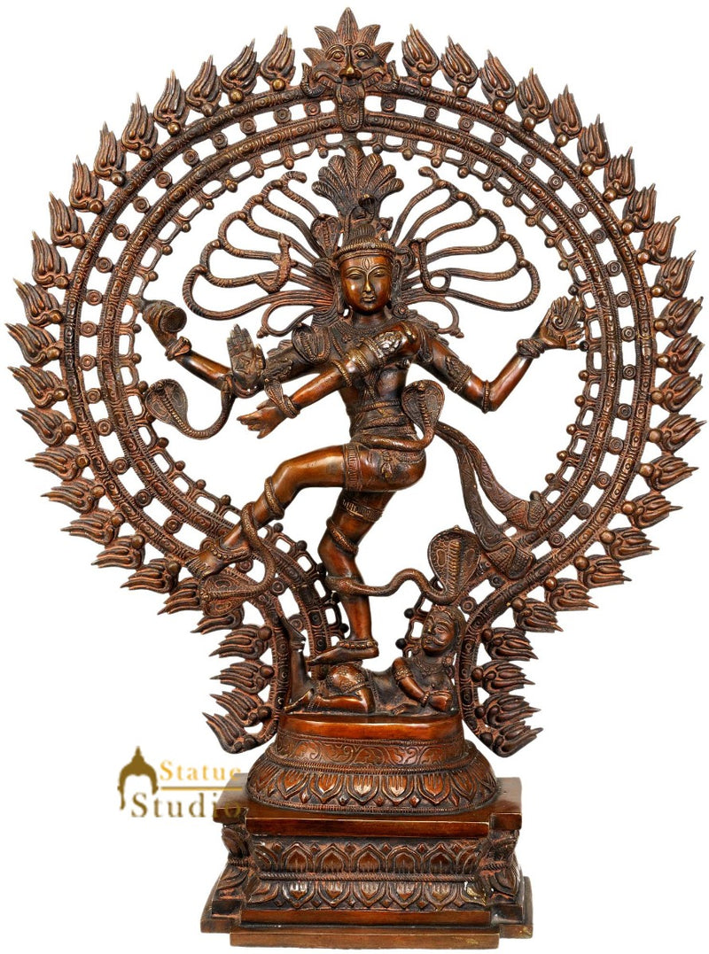 Bronze Antique Large Size Dancing Shiva Lord Natraja Sculpture For Home 28"
