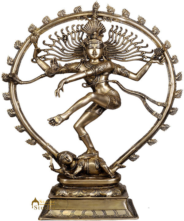 Large Size Indian Hindu God Dancing Shiv Nataraja Diwali Corporate Gifting 35"