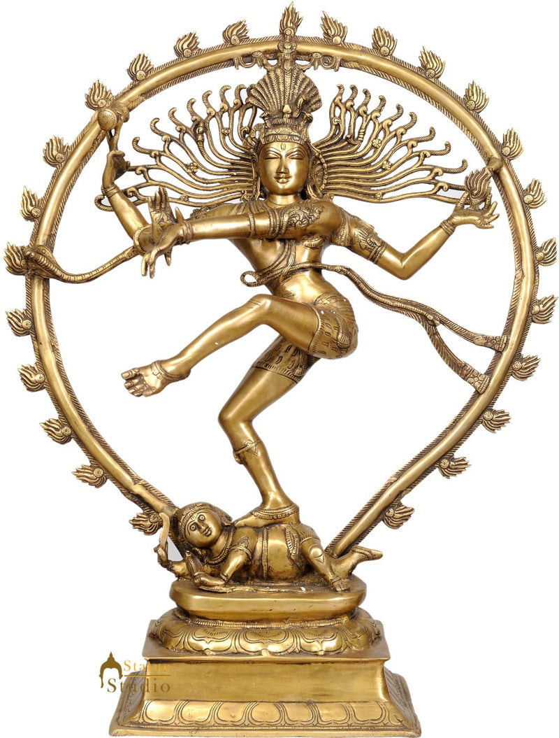 Large Size Indian Brass Dancing Shiv Nataraja Diwali Corporate Gifting 3 Feet