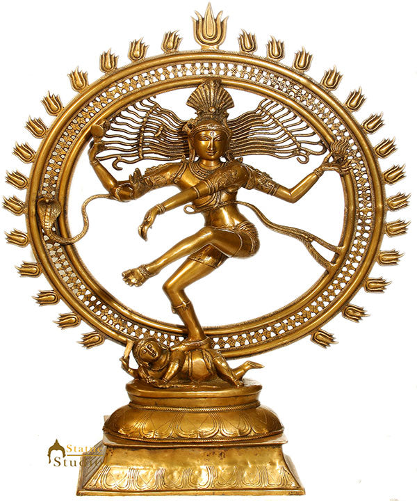 Bronze Large Size Hindu Dancing Shiva Natraja Exclusive Décor Showpiece 3.5 Feet