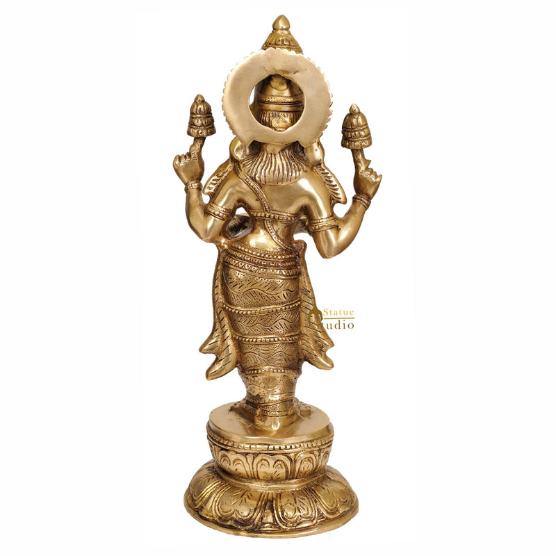 Indian Brass handicraft Welcome Home Decor Deeplaxmi Statue 18"