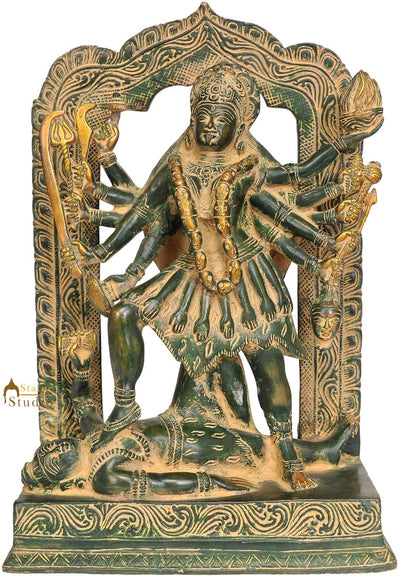 Brass Indian Goddess Mahakali Spiritual Décor Gifting Statue
