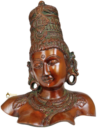 Hindu Goddess Parvati Head Religious Décor Rare Sculpture