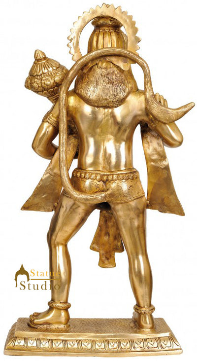 Large Size Brass Indian God Lord Hanuman Standing 2 Feet Statue