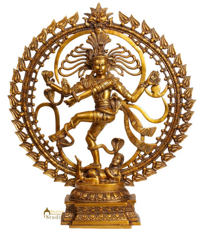 Brass Indian Lord Dancing Shiva Nataraja 2 Feet Large Idol