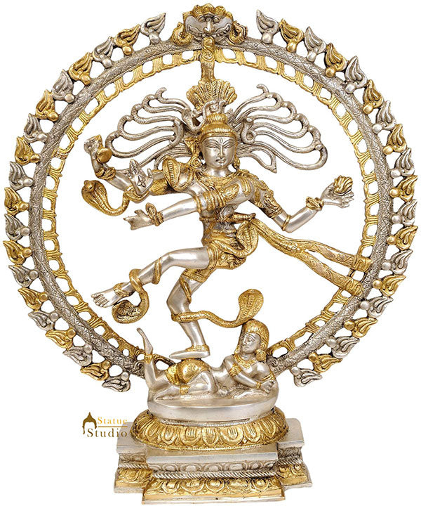 Golden and Silver Hues Fine Home Décor Gifting Natraj Statue 20"