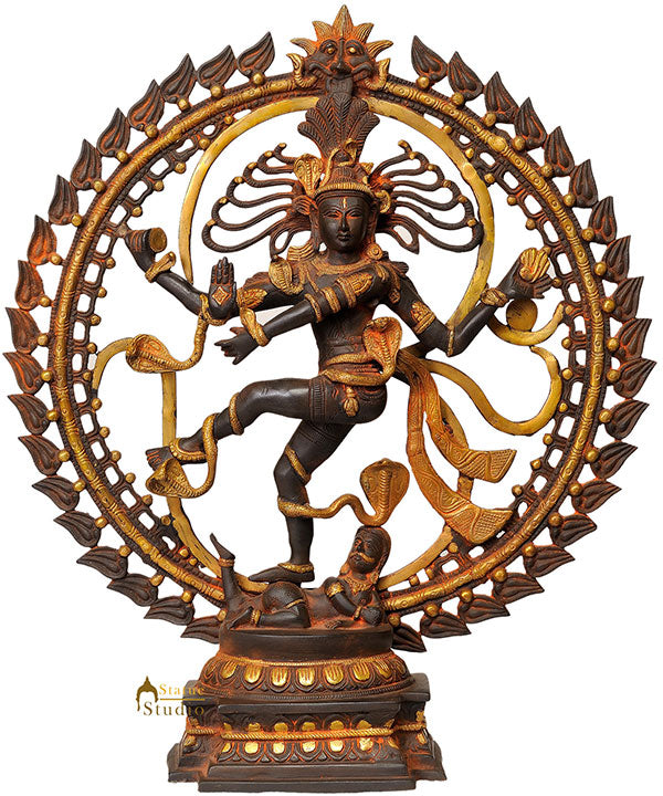 Large 2 Feet Lord Nataraj Statue With Backdrop of OM