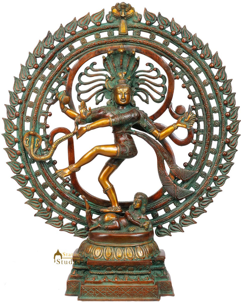 Large Size Dancing Shiva as Nataraja With OM AUM Vastu Décor 28"