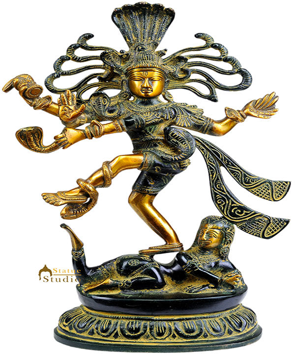 Exclsuvie Indian Deity Lord Shiva Dancing As Nataraja Statue for Decor 14"