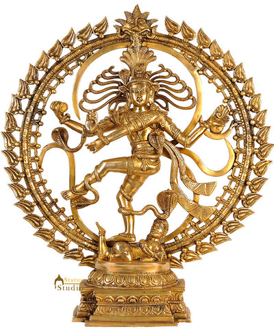 Large Size Dancing Shiva as Nataraja With OM AUM Home Décor 25"