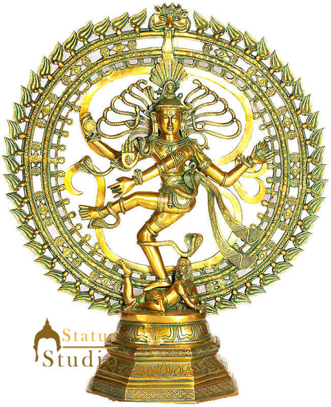 Indian God Dancing Shiva as Nataraja With OM AUM Large Size 2.5 Feet