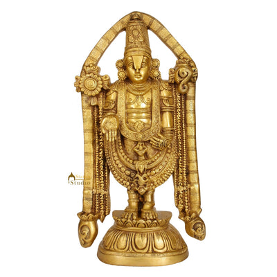 Large South Indian God Lord Tirupati Balaji Rare Religious Décor Statue 2 Feet