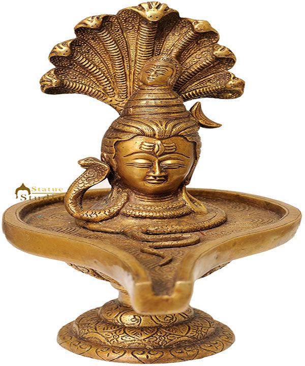 Brass Shiva Lingam Lord Shiva Enshrined as Lingam 10"