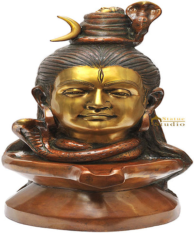 Indian Hinduism Deity Lord Shiva Head Large Size 1.5 Feet
