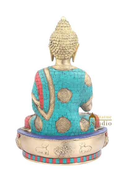 Indian Handmade ThanksGiving Gifting Lord Buddha Décor Souvenier Statue 18"