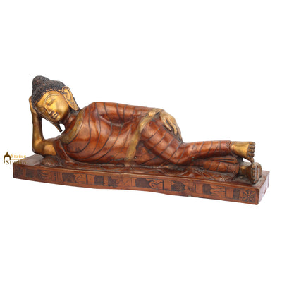 Indian Handicraft Big Sleeping Buddha Large Home Table Décor Gifting Idol 28"