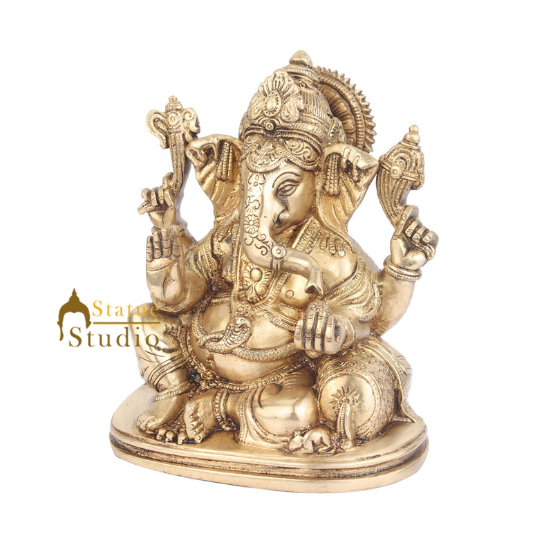 Indian Hindu God Ganpati Murti Lord Ganesha Vastu FengShui Gifting Souvenier 8"