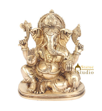 Indian Hindu God Ganpati Murti Lord Ganesha Vastu FengShui Gifting Souvenier 8"