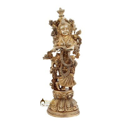 Large Size Hindu Deity Goddess Radha Idol Home Décor Statue For Sale 21"
