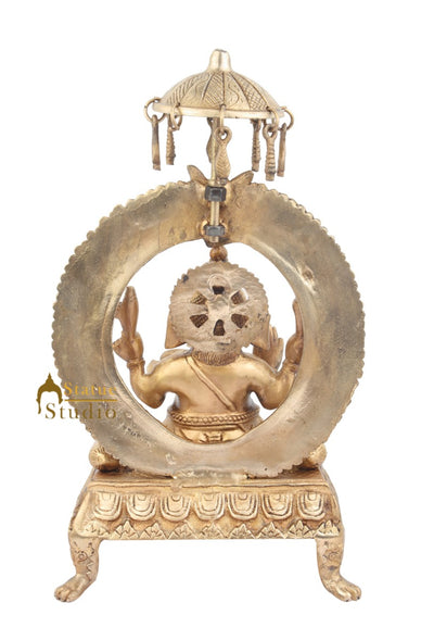 Indian Hindu Deity Lord Ganpati Murti Ganesh Statue Sitting Vastu Décor Gift 18"