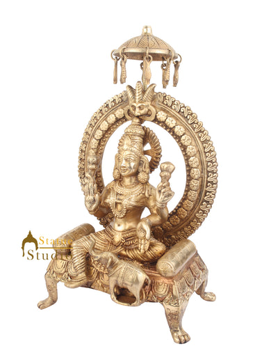 Indian Hindu Goddess Laxmi Murti Lakshmi Statue Sitting Vastu Décor Gift 18"