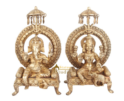 Indian Hindu God Goddess Ganesh Laxmi Diwali Vastu Fengshui Decor Gifting 18"