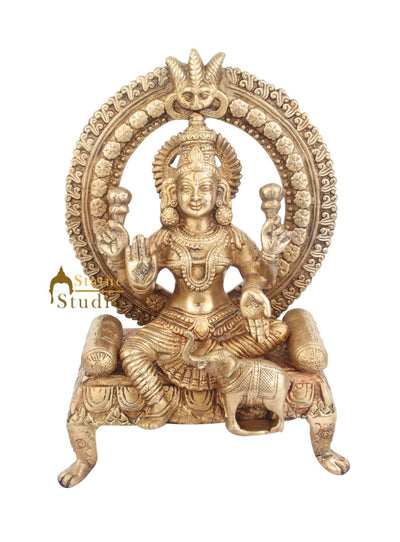 Indian Hindu Goddess Laxmi Murti Lakshmi Statue Sitting Vastu Décor Gift 15"