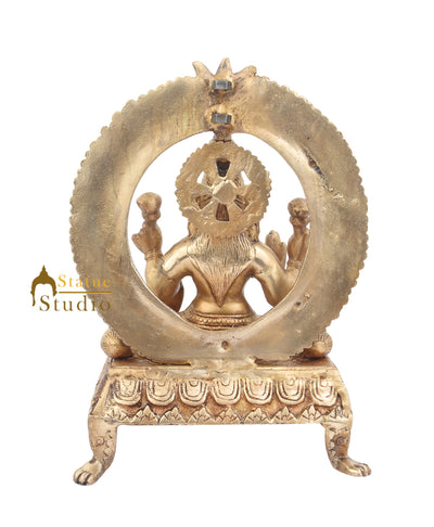 Indian Hindu Goddess Laxmi Murti Lakshmi Statue Sitting Vastu Décor Gift 15"