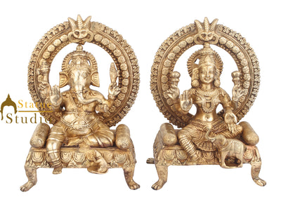 Indian Hindu God Goddess Ganesh Laxmi Diwali Vastu Fengshui Decor Gifting 15"