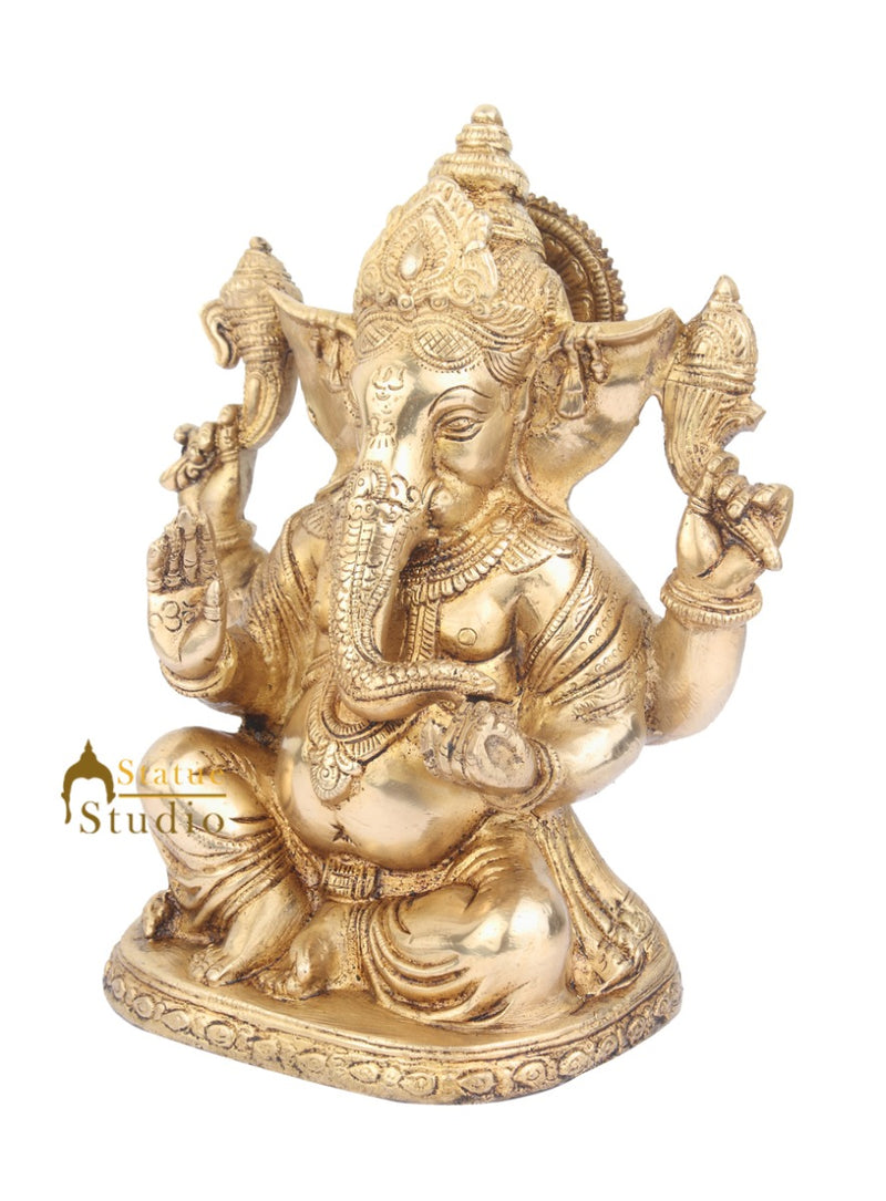 Hinduism Indian God Ganpati Ji Murti Lord Ganesha Statue For Sale 10"
