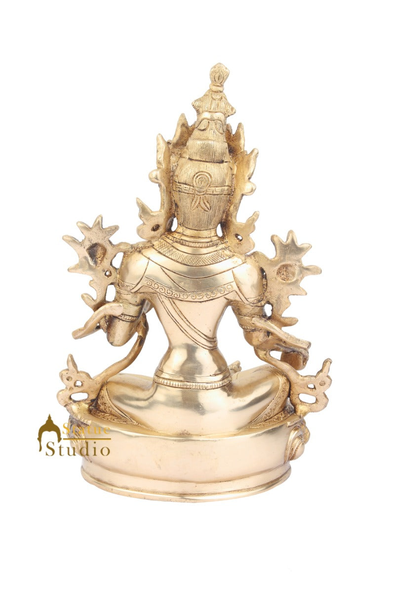 Tibetan Buddhist Nepal Goddess Maa Tara Vastu Fendshui Décor Statue 14"