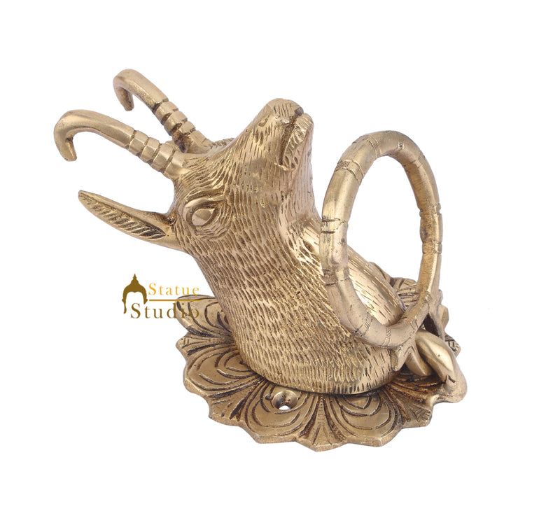 Brass Handicraft Home Decorative Deer Design Door Knocker 9"