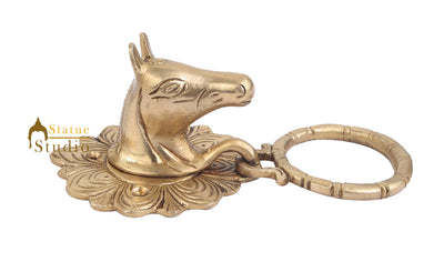 Brass Handicraft Home Decorative Horse Design Door Knocker 7"
