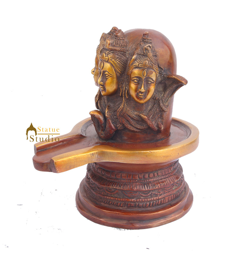 Hinduism Deity Lord Shiva Sacred Holy Shivling For Temple Religious Décor 7"
