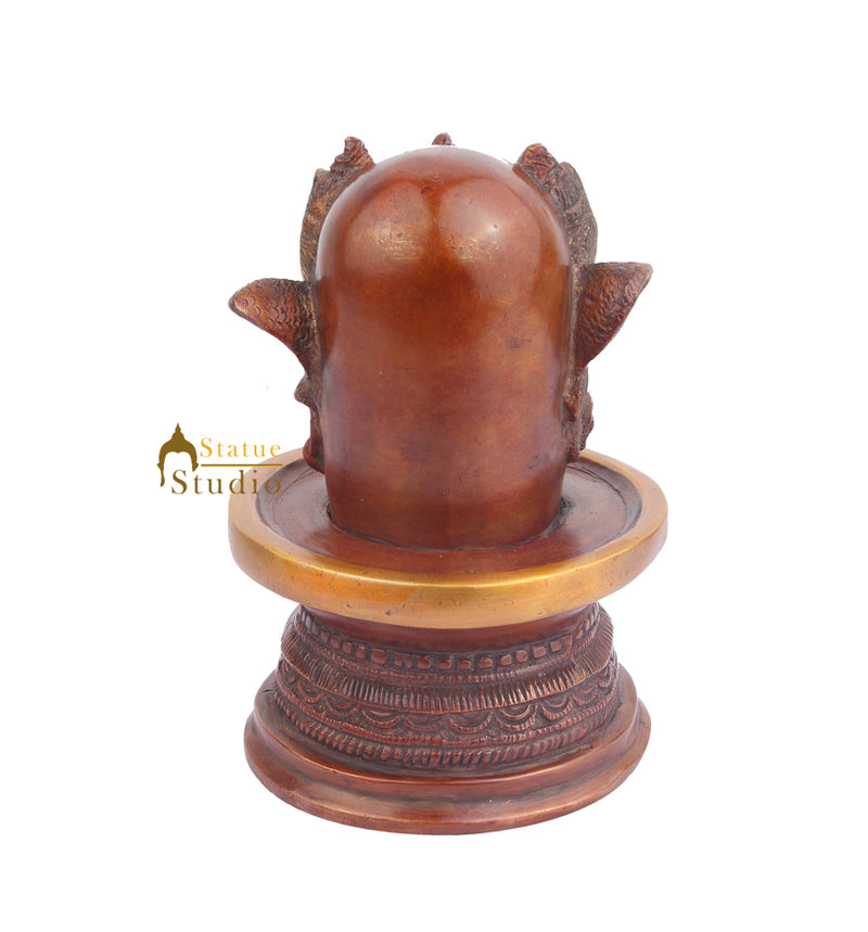 Hinduism Deity Lord Shiva Sacred Holy Shivling For Temple Religious Décor 7"