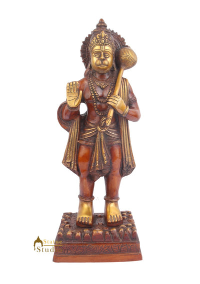 Indian Hinduism Deity Powerful Lord Maruti Idol Standing Hanuman Statue 17"