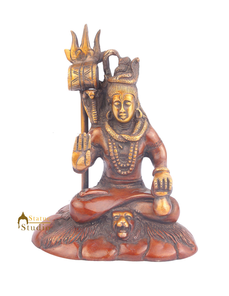 Indian Hindu God Mahayogi Blessing Lord Shiva Idol Statue Figurine 6"