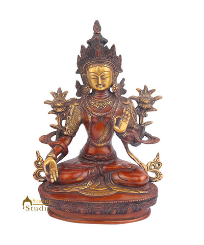Nepali Buddhist Deity Maa Tara Vastu Fengshui Décor Statue 13"
