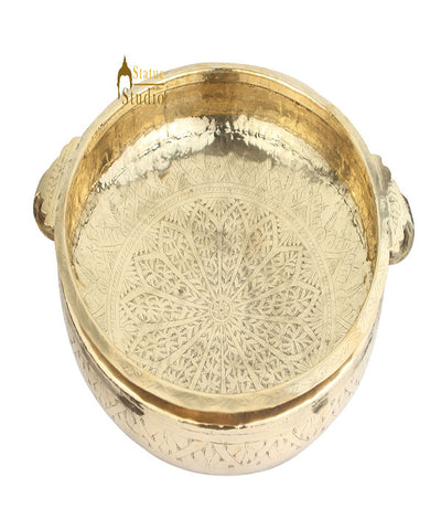 Metal Urli Bowl for Home Décor Big Size Door Entrace Room Decoration Decorative Showpiece Diwali Gifting Items Gold (19 X 19 X 4.2 Inch )