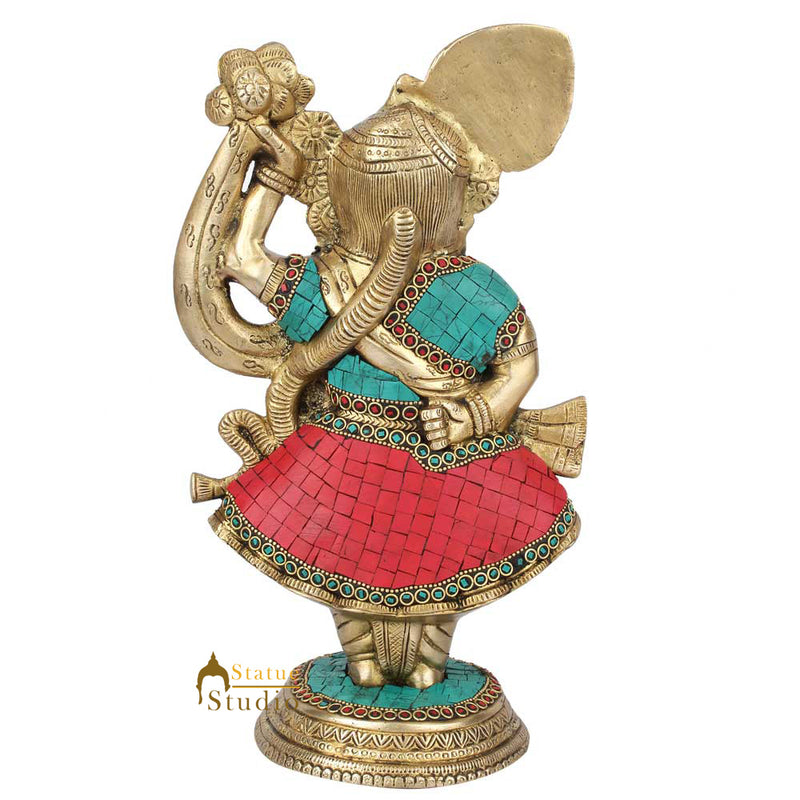 Rare Hindu God Krishna Shrinath Fine Inlay Idol Décor Gift Statue Showpiece 12"