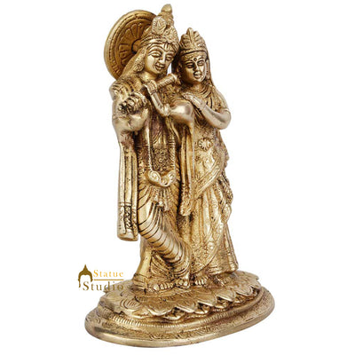 Mini Temple Puja Radha Krishna Lucky Wedding Gift Décor Statue Idol Figurine 7"
