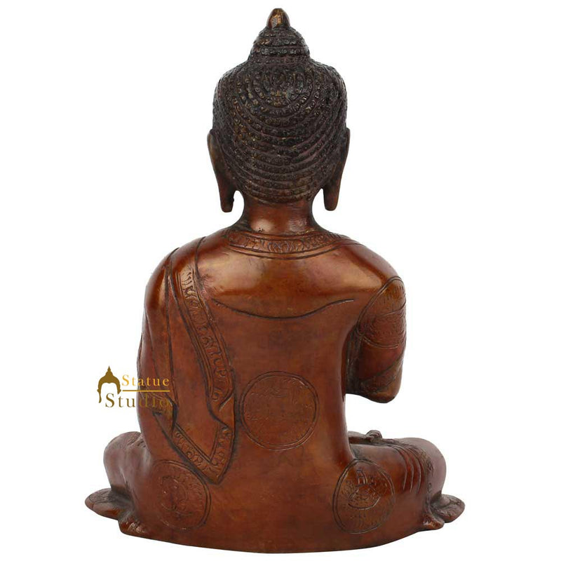 Antique Sitting Blessing Living Room Décor Buddha Statue Figurine 8"