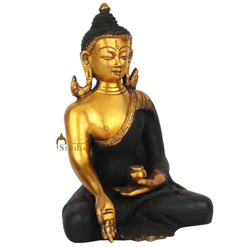 Finest Antique Imitation Vintage Rare Sakyamuni Buddha Décor Statue Gift Idol 8"