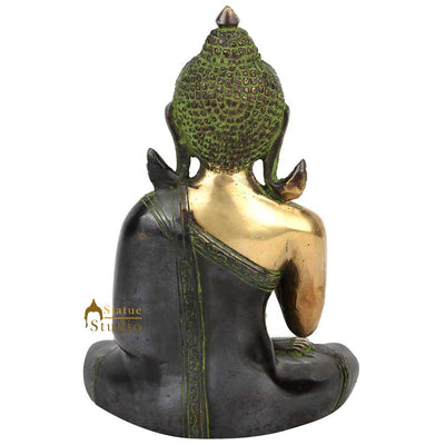 Ashtamanglam Vintage Chinese Buddhist Blessing Buddha Décor Statue Gift Idol 8"