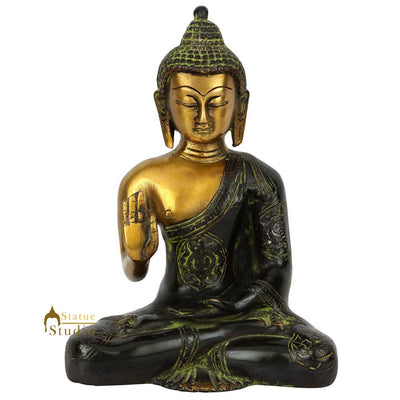 Ashtamanglam Vintage Tibet Buddhist Blessing Buddha Décor Statue Gift Idol 8"