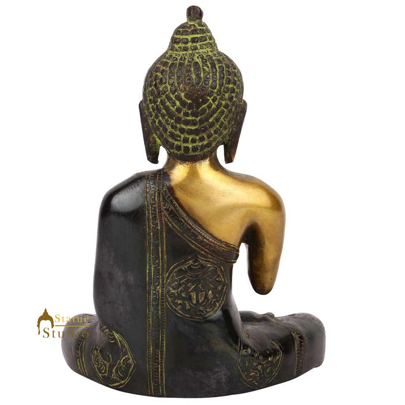 Ashtamanglam Vintage Tibet Buddhist Blessing Buddha Décor Statue Gift Idol 8"